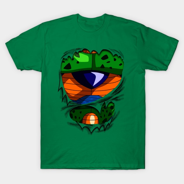 Imperfect Cell Chest Dragon ball Z T-Shirt by GeekCastle